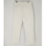 Gap Kick Fit High Rise Raw Hem Jeans Optic White 32 Tall (14T) Photo 2