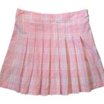 Cabana by Crown Ivy Pink Plaid Pleated Mini Skirt Womens 10 Tennis Schoolgirl Photo 0