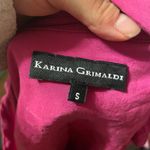 Karina Grimaldi  HOT PINK SILK SCOOP NECK BLOUSE Photo 3