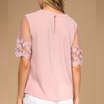 Lulus  Lisa Marie Mauve Pink Embroidered Top Photo 2