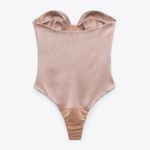 ZARA Gorgeous NWT  Satin Effect Bustier Bodysuit Photo 11