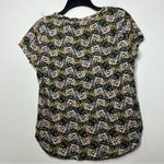H&M basic floral top lightweight women’s size small business casual curved hem Photo 5