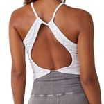 Free People  FP Movement Free Fold White Ruched Tank Top Small Photo 2