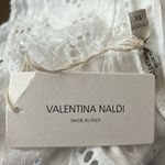 Valentina Naldi White Eyelet Flutter Sleeve Mini‎ Dress Made in Italy Size M Photo 12