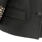 Tory Burch Peggy Calf Half Trimmed Wool Blend Jacket Black Women's Size 12 Photo 3