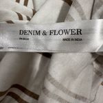 Denim & Flower Denim Flower Ricky Singh Mens Sz: L White & Tan Vertical Striped Crew Neck Tee. Photo 7