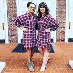 Wild Moss Women's Burgundy Long Sleeve Plaid Mini Shirt Dress M Pink Size M Photo 1