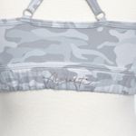 Alphalete Womens Gray and White Camo Criss Cross Back Sports Bra M Photo 3