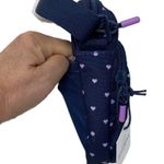 Beckmann Crossbody Sport Shoulder Bag Blue Hearts Adjustable Strap Zip Pockets Photo 4