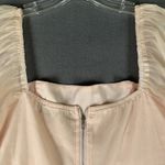 Anna Grace Dress Womens Large Pink Puff Sleeve Square Neck Sheer Overlay Party Photo 12