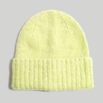 Madewell  Green Wool Blend Fuzzy Wide-Cuffed Beanie Photo 0