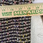 Anthracite Tweed Blazer Womens Size‎ 12 Fringed Trim Career Jacket Black Photo 4