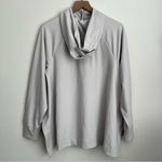 Athleta  Glacier Handkerchief Poncho Abalone Grey oversized hooded XS Photo 3