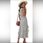 Black & White Ruffle Top Dress Sz L NWOT Size L Photo 2