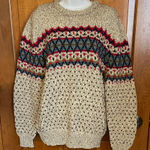 Vintage Jean Michaud 90’s fair isle knit Sweater Wool Blend Ski / Cabin Size XL Green Photo 0
