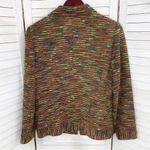 Lee Dong Soo Space Dye Chenille Full Zip Blazer Jacket Yellow Multi Large Photo 9