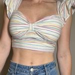Maeve Anthropologie  Rainbow Festival Crop Top Size XS Photo 0