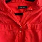 Ivanka Trump  Vibrant Red Button-Down Shirt Photo 2
