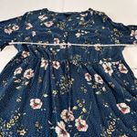Torrid Blue Floral Challis Zip-Front 3/4 Tab Sleeve Shirt Dress Size 2X Pockets Photo 8