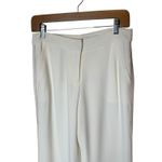 La Ligne Cadet Wide Leg Trousers Cream Crepe Satin Piping Sides Pant size 4 White Photo 1