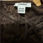 Garage NWOT  Flyaway Lace Rib Top in Brown Photo 3