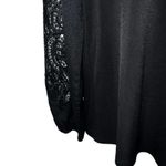 EXPRESS  Black V-Neck L/S Top Lace Sleeve Insets NWOT Size‎ Small Photo 5