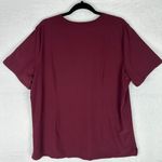 FIGS Casma Three Pocket Scrub Top Size XL Burgundy Nurse Medical Doctor Photo 5