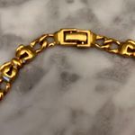 Elegant Gold tone chunky ribbon bow Chain Necklace Photo 3