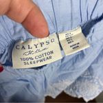 Calypso St. Barth  blue seashell eyelet pajama set tank shorts women’s size small Photo 7