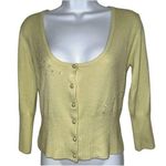 Anthropologie TULLE Gorgeous Mint Green Sequin Beaded Cardigan EUC Size Medium Photo 0