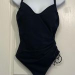 Maison Lejaby Drape Full Cup Ballerina Black Swimsuit Size 38/Large EUC #2478 Photo 2