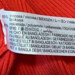 ZARA  Red Orange Rib Knit V-neck Long Sleeve Collar Mini Polo Sweater Dress Sz S Photo 5