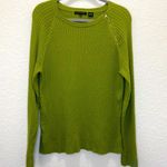 Jeanne pierre Womens  olive green pull over Crew Neck‎ Cable Knit Sweater XL Photo 0