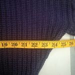 All : Row Sadie Knit Cropped Navy Textured Preppy Nautical Chunky Sweater Large Blue Photo 6