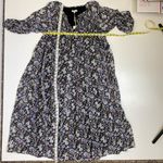 In Loom Floral Tiered Long Sleeve Midi Dress Black S Photo 3