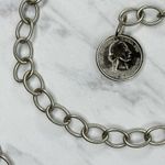 George Washington Coin Charm Chain Belt XS/Small (S) Y2K ✨ Silver Photo 7