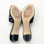 Cole Haan Estrella Black Leather Open Toe Slip On Sandals Slides Mules Size 7.5 Photo 3