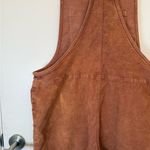 Aerie  Women's Brown Acid Wash Corduroy Oversized Jeans Overalls Photo 5