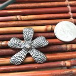 Silpada  Sterling Silver Textured Flower Pendant Slider Photo 5