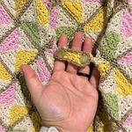 Anthropologie Guinevere Crochet Diamond Cap Sleeve Top Y2K Cottagecore Whimsical Photo 2