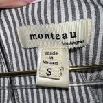 Monteau  Los Angeles Striped Ruffle Sleeve Top Size Small Photo 5