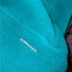 Adidas Fleece Climawarm Hoodie w Full Zip Drawstring Hood Women’s Lg Teal Blue Photo 6