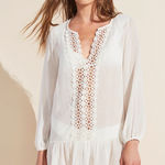 Eberjay REVOLVE Eberjey Swim Cover Up Tunic Dress w/ Lace Trim Summer of Love Elba Sz L Photo 0