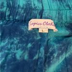 Tropics Clothing Blue Tie Dye Lightweight Pull On Drawstring Pants Size‎ Large Photo 2