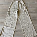 STAUD  Tan Linen Blend Wide Leg Pants Size: 2 Photo 5