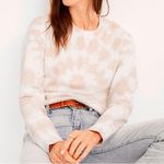 Madewell White Peach Tie Dye Pullover Crewneck Cropped Sweatshirt Size XXS Photo 8