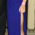 Windsor Navy Blue Spaghetti Strap Gown Photo 0