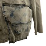 True Religion Women's Military Green Distressed Parka Jacket Size Large Photo 7