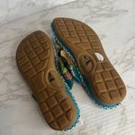 Spring Step  Size 39 8 US Bajan Turquoise Floral Sandal Slide Thong Leather Photo 7