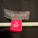 Vince Camuto Pin Tuck Popover Dress Black 2XL Balloon Sleeves Button Half Front Photo 4